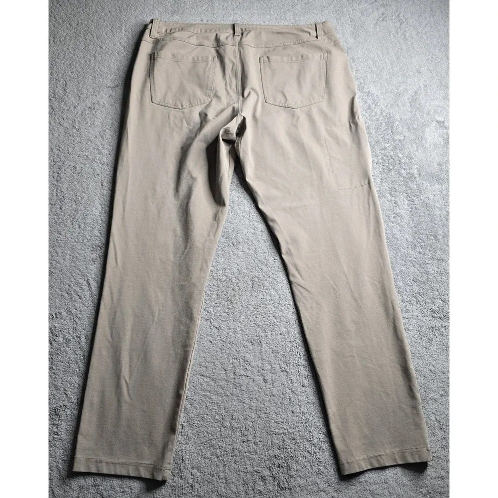 BYLT Everyday Pant 2.0 Mens 40 Tan  Khaki Slim Fit Performance Chino Trousers
